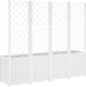 vidaXL Donica ogrodowa z kratką, biała, 160x40x140 cm, PP 5