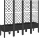 vidaXL Donica ogrodowa z kratką, czarna, 160x40x142 cm, PP 5