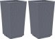 vidaXL Donice ogrodowe, 2 szt., szare, 32,5x32,5x57, PP Lumarko! 1