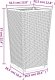 vidaXL Donice ogrodowe, 2 szt., szare, 32,5x32,5x57, PP Lumarko! 8