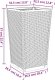 vidaXL Donice ogrodowe, 4 szt., szare, 32,5x32,5x57, PP 9