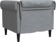 vidaXL Fotel Chesterfield, jasnoszary, obity tkaniną 6