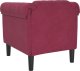 vidaXL Fotel, winna czerwień, tapicerowany aksamitem 6