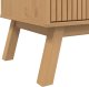 vidaXL Komoda , biało-brązowa, 114x43x73,5cm, lite drewno sosnowe 11