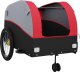 vidaXL Przyczepka rowerowa, czarno-czerwona, 45 kg, żelazo 5