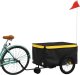 vidaXL Przyczepka rowerowa, czarno-żółta, 30 kg, żelazo 3