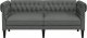 vidaXL Sofa Chesterfield, dwuosobowa, ciemnoszara, obita tkaniną 4
