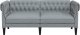vidaXL Sofa Chesterfield, dwuosobowa, jasnoszara, obita tkaniną 4