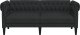 vidaXL Sofa Chesterfield, dwuosobowa, czarna, obita tkaniną 4