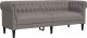 vidaXL Sofa Chesterfield, trzyosobowa, kolor taupe, obita tkaniną 2