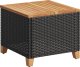 vidaXL Stolik ogrodowy, czarny, 45x45x37 cm, polirattan i akacja 2