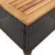 vidaXL Stolik ogrodowy, czarny, 45x45x37 cm, polirattan i akacja 8