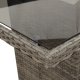 vidaXL Stół ogrodowy ze szklanym blatem, szary, 190x80x74 cm 8