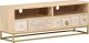 vidaXL Szafka pod TV, 110x30x40 cm, lite drewno mango i żelazo 1