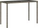 vidaXL Stół ogrodowy ze szklanym blatem, szary, 115x54x74cm, rattan PE 2