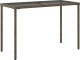 vidaXL Stół ogrodowy ze szklanym blatem, szary, 115x54x74cm, rattan PE 6