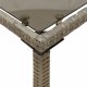 vidaXL Stół ogrodowy ze szklanym blatem, szary, 115x54x74cm, rattan PE 8