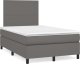vidaXL vidaXL Łóżko kontynentalne z materacem i LED, szare, 120x190 cm 1