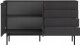 Selsey Komoda dwudrzwiowa Olar 154cm z czterema szufladami Jesion Portland czarny 6