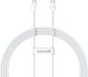 Kabel USB Baseus USB-C - USB-C 2 m Biały (6932172648794) 1