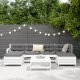 vidaXL vidaXL 7-cz. zestaw wypoczynkowy do ogrodu, biały, lite drewno sosnowe 3