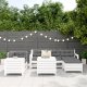 vidaXL vidaXL 7-cz. zestaw wypoczynkowy do ogrodu, biały, lite drewno sosnowe 3