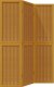 vidaXL vidaXL Parawan pokojowy, 3-panelowy, lite drewno paulowni 2