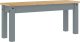 vidaXL vidaXL Ławka stołowa Panama, szara, 105x30x45 cm, lite drewno sosnowe 6