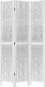 vidaXL vidaXL Parawan pokojowy, 3-panelowy, biały, lite drewno paulowni 4