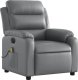 vidaXL Rozkładany fotel masujący, elektryczny, szary, sztuczna skóra 4