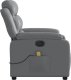 vidaXL Rozkładany fotel masujący, elektryczny, szary, sztuczna skóra 10