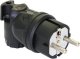 PCESP Wtyczka gumowa przenośna 16A 2P+Z 230V IP44 uni-schuko kątowa PCE Taurus 05821-s czarna 1