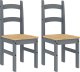 vidaXL vidaXL Krzesła stołowe, 2 szt., szare, 40x46x99 cm, drewno sosnowe 2