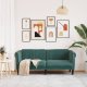 vidaXL vidaXL Sofa dwuosobowa, ciemnozielona, aksamit 3