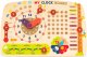 Ecotoys Drewniana tablica manipulacyjna dla dzieci kalendarz zegar ECOTOYS 2