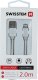 Kabel USB Sourcing Textile USB / Lightning 2.0 m Srebrny (SW-QU-LIGH-3A-2M-SI) 10