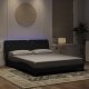 vidaXL vidaXL Rama łóżka z LED, czarna, 160x200 cm, aksamitna 3