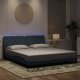 vidaXL vidaXL Rama łóżka z LED, ciemnoszara, 180x200 cm, aksamitna 4