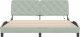 vidaXL vidaXL Rama łóżka z LED, jasnoszara, 180x200 cm, aksamitna 6