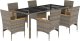vidaXL vidaXL 7-cz. zestaw mebli ogrodowych z poduszkami, szary, polirattan 1