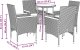 vidaXL vidaXL 5-cz. zestaw mebli ogrodowych z poduszkami, szary, polirattan 7