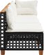vidaXL Sofa ogrodowa z poduszkami, 3-osobowa, czarna, polirattan 5