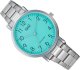 Zegarek Q&Q Zegarek QQ C34A-013P Męski Klasyczny Turkusowa Tarcza SLIM 7