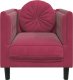 vidaXL Fotel z poduszką, winna czerwień, obity aksamitem 4