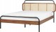Beliani Łóżko drewniane 140 x 200 cm ciemne BOUSSICOURT 1