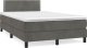 vidaXL Łóżko kontynentalne z materacem i LED, ciemnoszare, 120x190 cm 3