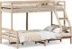 vidaXL Łóżko piętrowe, 80x200/120x200 cm, lite drewno sosnowe 1