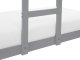 Beliani Łóżko piętrowe dziecięce domek drewniane 90 x 200 cm szare LABATUT 7
