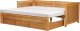 Beliani Łóżko wysuwane drewniane 90 x 200 cm jasne CAHORS 1