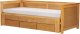 Beliani Łóżko wysuwane drewniane 90 x 200 cm jasne CAHORS 5